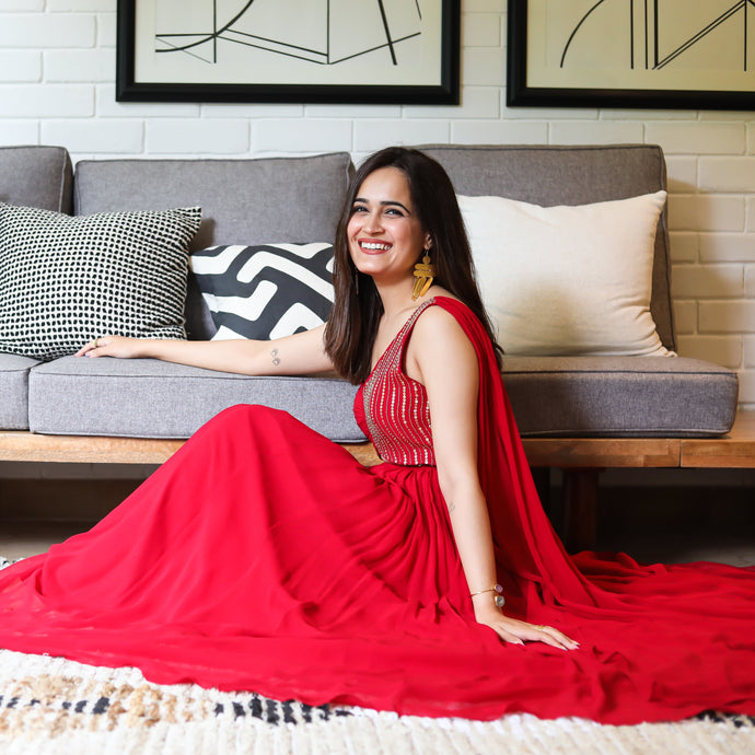 Barberry Georgette Long Dress